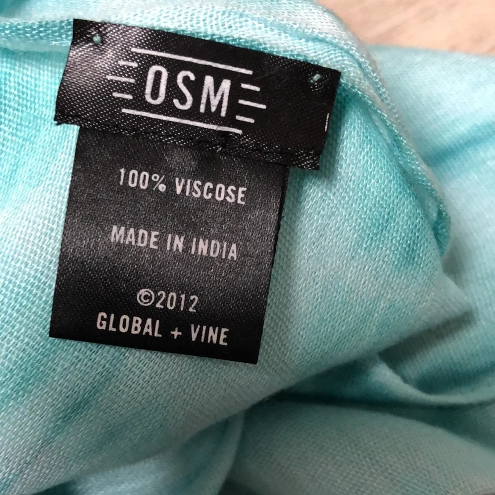 Aqua Tie Dye look Shawl